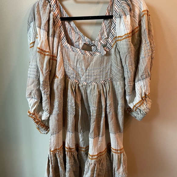 NWT Free People Cozy Striped Mini Dress in Ivory Combo size S - Picture 5 of 7